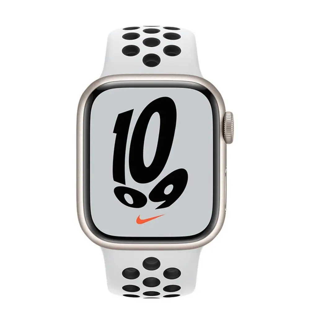 Apple Watch Nike Series 7 41 mm Yıldız Işığı Alüminyum Kasa Akıllı Saat
