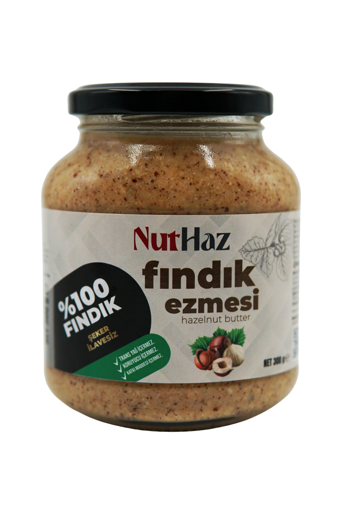 NutHaz Şekersiz Fındık Ezmesi 300 Gr