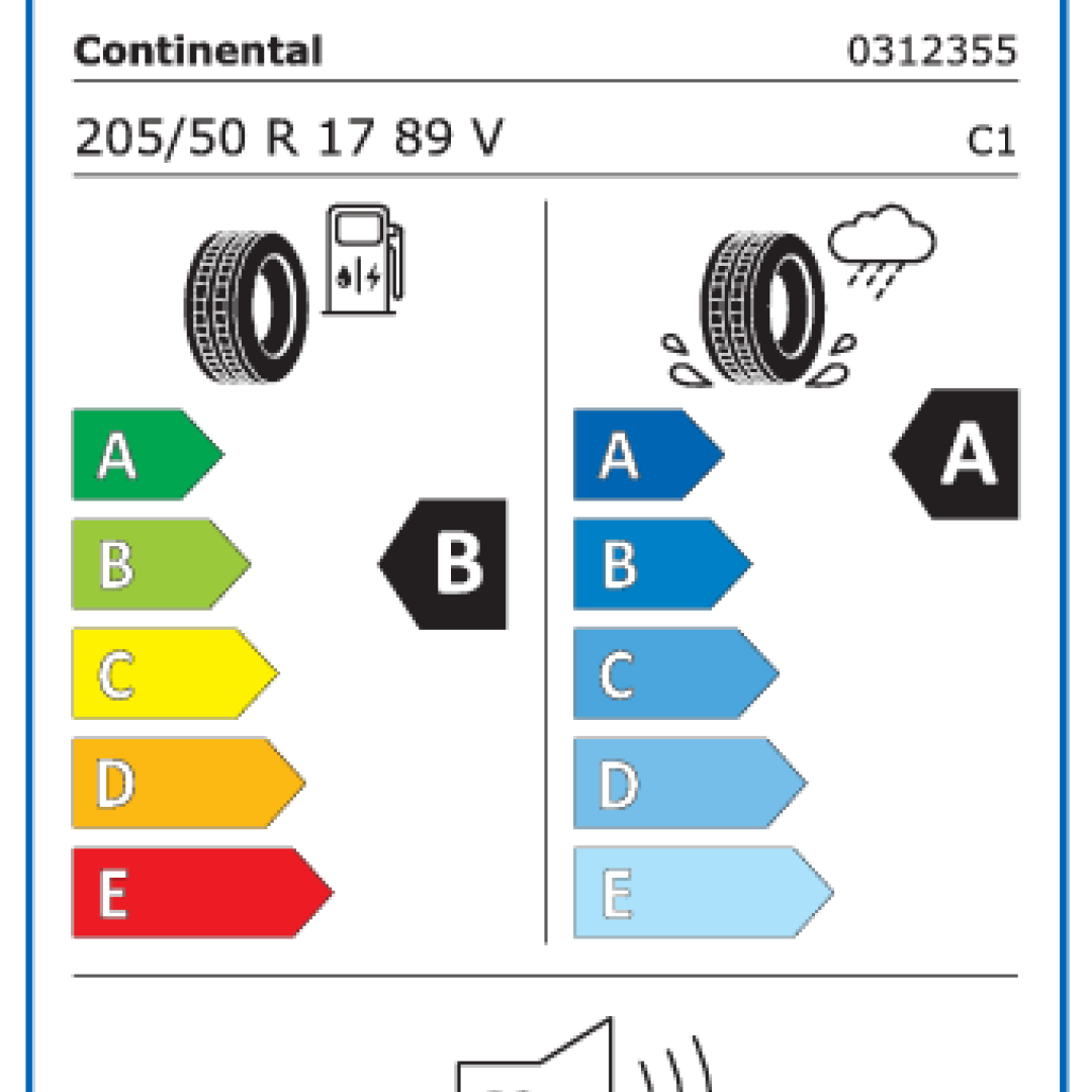 205/50R17 89V FR UltraContact DOT :07/25