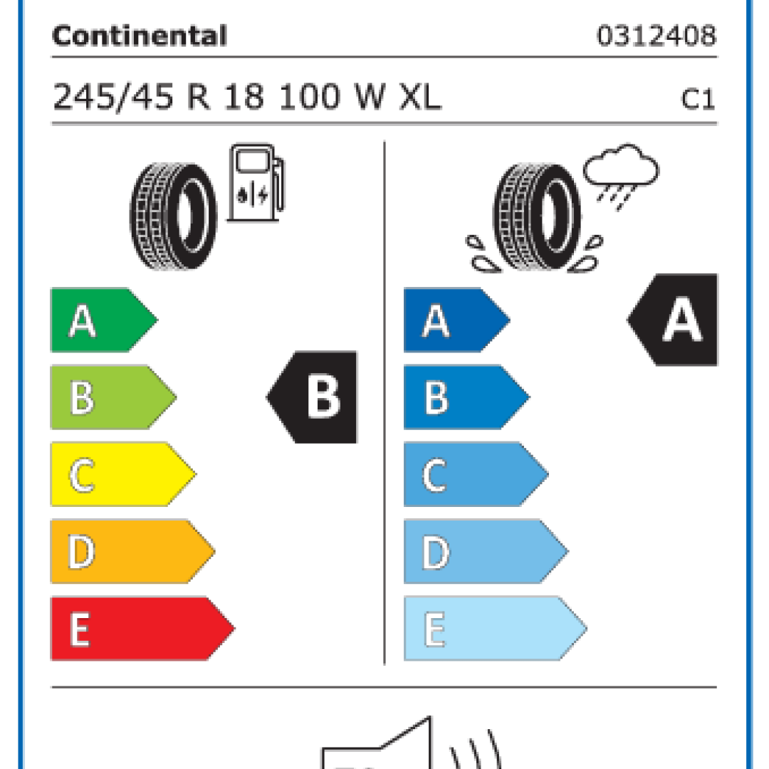 245/45R18 100W XL FR UltraContact DOT:18/25