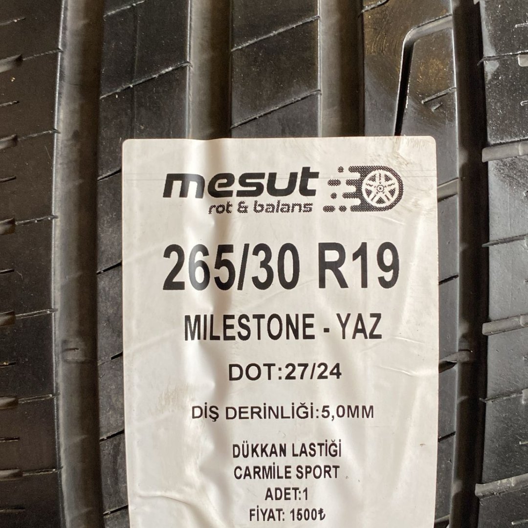 265/30 R19 MILESTONE CARMILE SPORT ÇIKMA YAZ LASTİĞİ