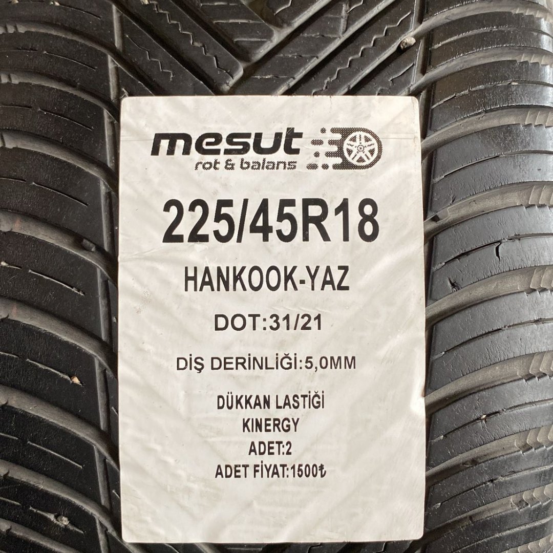 225/45 R18 HANKOOK KINERGY DÖRT MEVSİM ÇIKMA LASTİK 2254518 225/45/18 22545R18