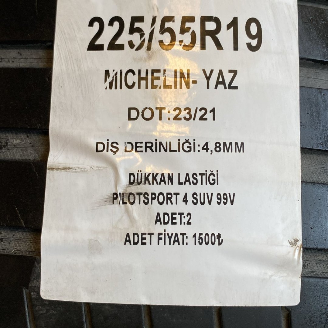 225/55 R19 MICHELIN PILOTSPORT4 SUV 99V ÇIKMA YAZ LASTİĞİ