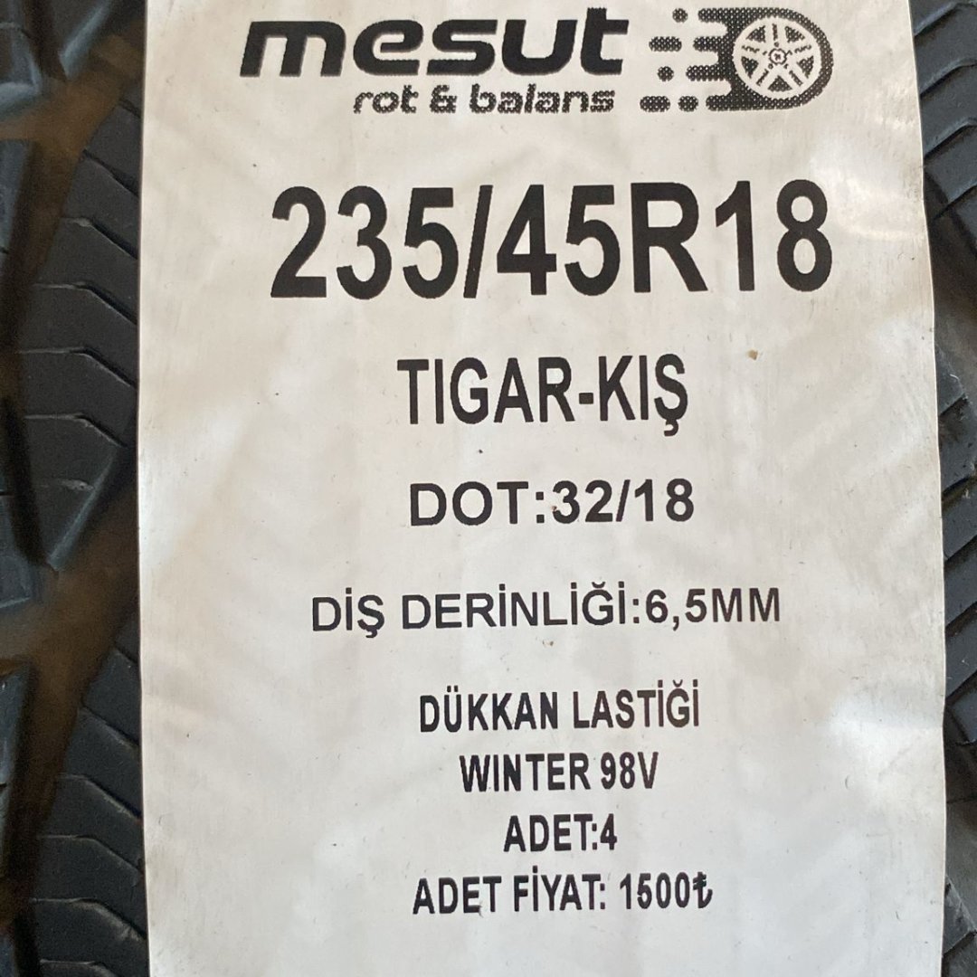 235/45 R18 TIGAR 98V WINTER ÇIKMA KIŞ LASTİĞİ