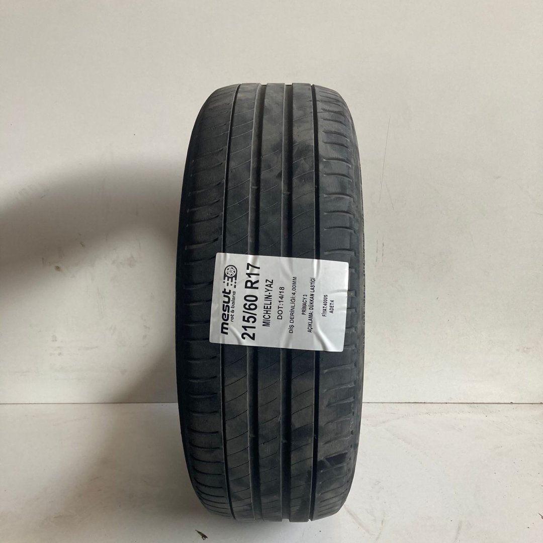 215/60 R17 MICHELIN PRIMACY 3 ÇIKMA YAZ LASTİĞİ