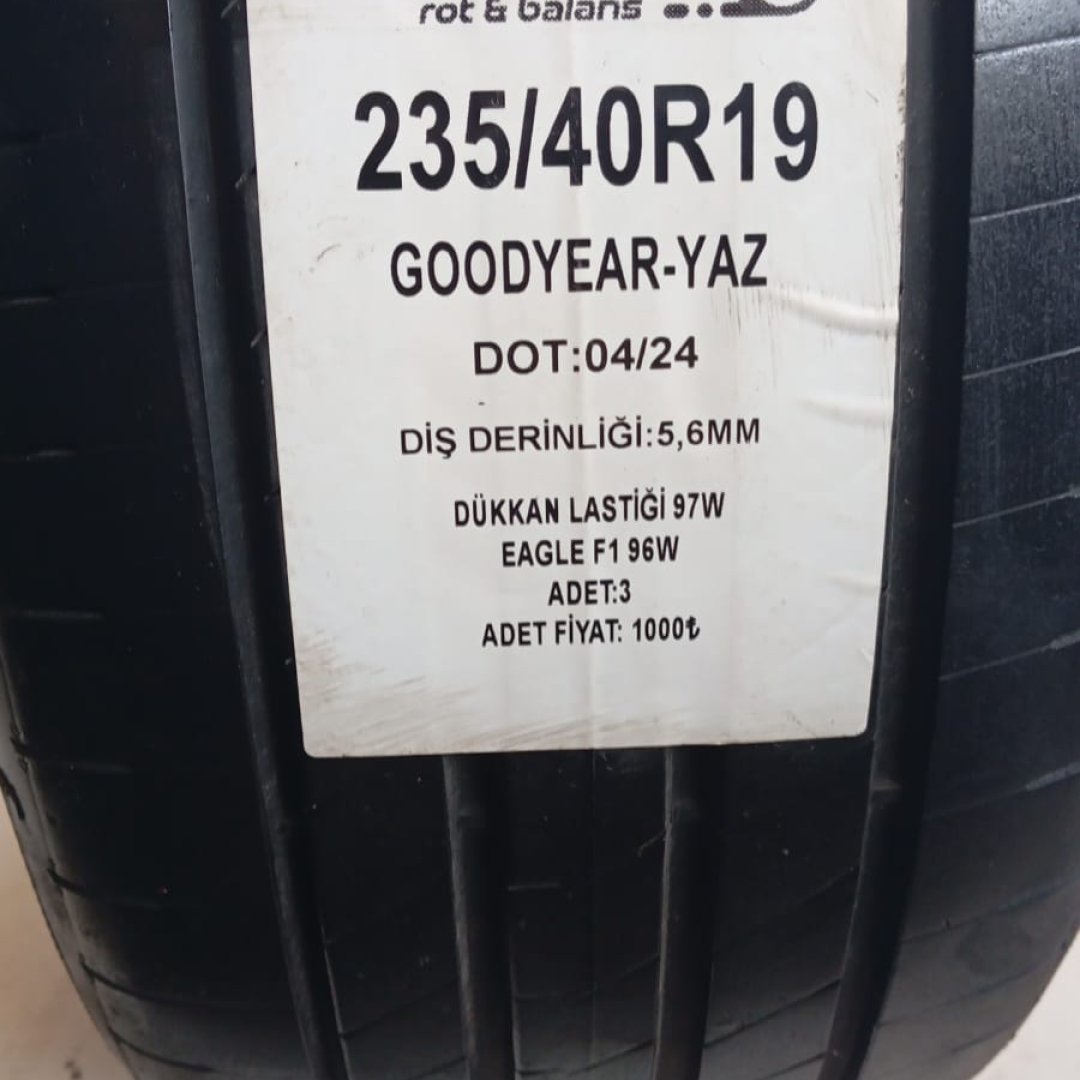 235/40 R19 GOODYEAR EAGLE F1 92Y ÇIKMA YAZ LASTİĞİ