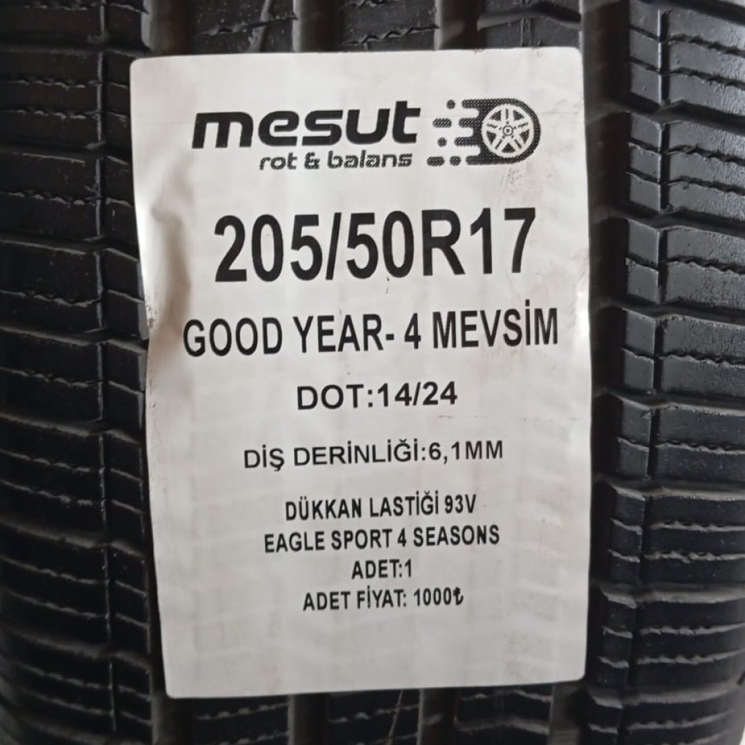 205/50R 17 GOODYEAR EAGLESPORTS 4 SEASONS 93V DÖRT MEVSİM ÇIKMA LASTİK