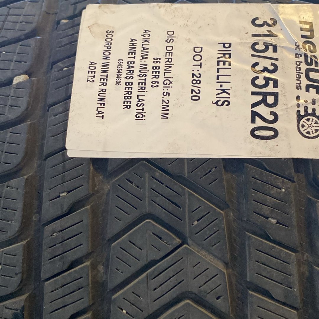 315/35 R20 110V PIRELLI SCORPION ZERO KIŞ  RFT LASTİĞİ