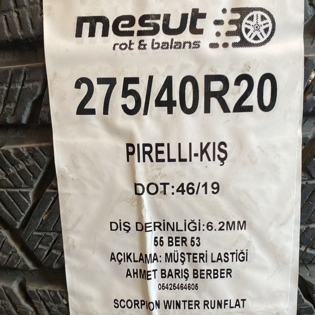 275/40 R20 PIRELLI SCORPION WINTER RFT ÇIKMA LASTİK