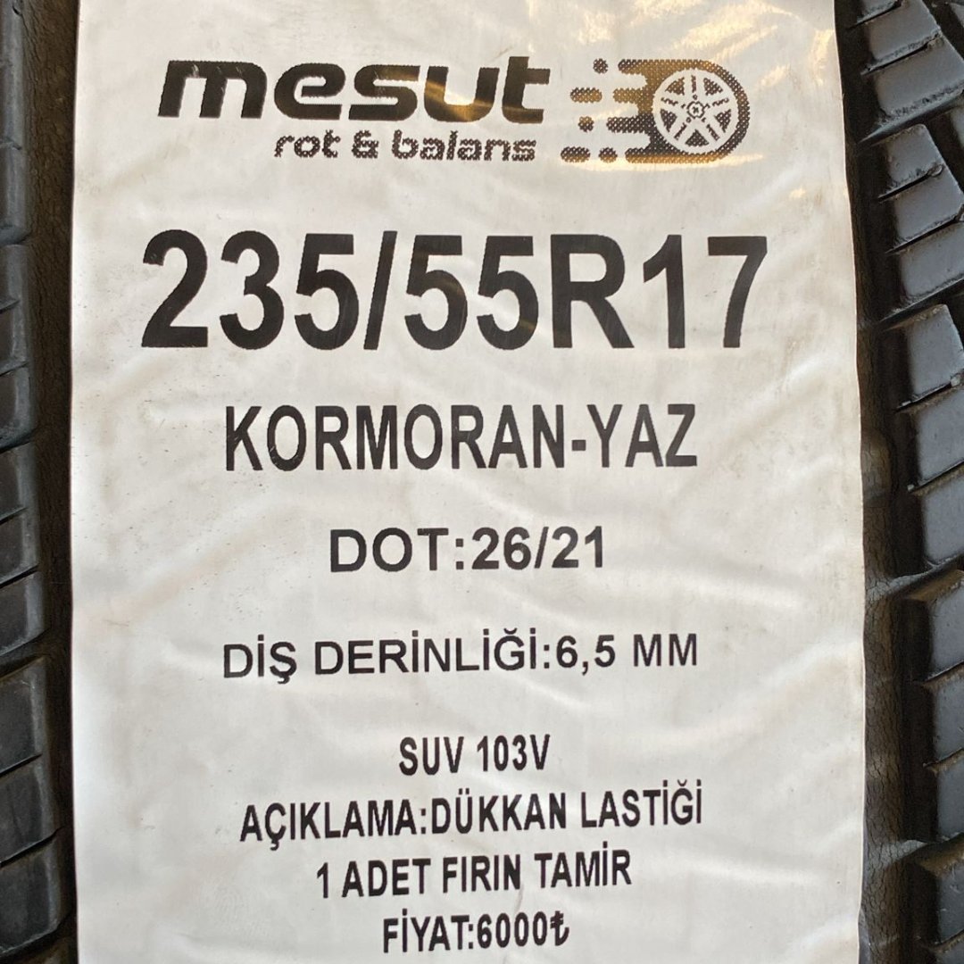 235/55 R17 KORMORON SUV 103V YAZ ÇIKMA LASTİK
