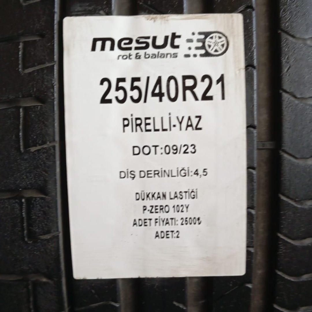 255/40R21 102Y PİRELLİ P ZERO ÇIKMA YAZ LASTİĞİ